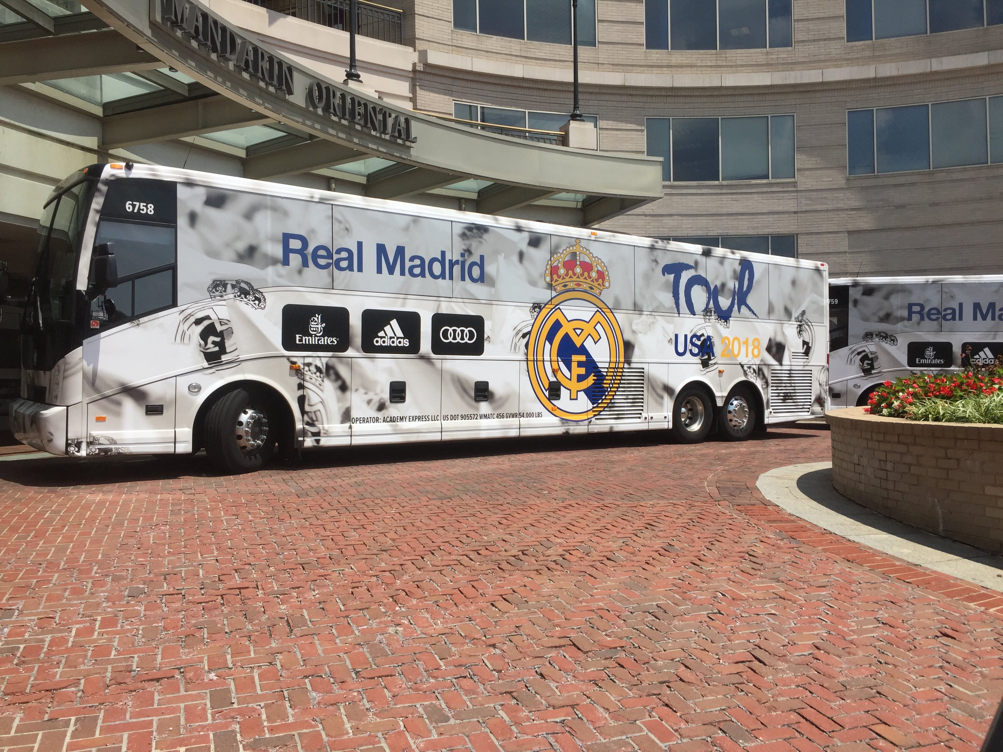 real madrid tour bus